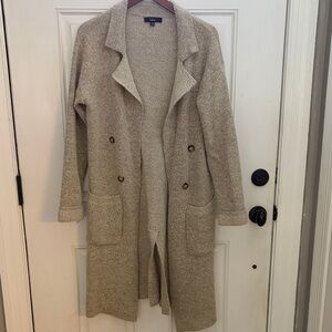 Lulu's Beige Longline Sweater Coat